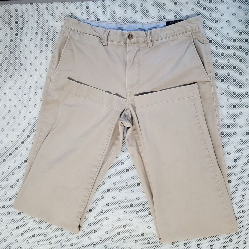 Polo Ralph Lauren Men's Stretch Straight Fit Khaki Chino Pants 34x34